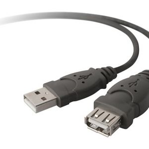 NEW Belkin USB 10ft Black Extension Cable Male/Female connectors